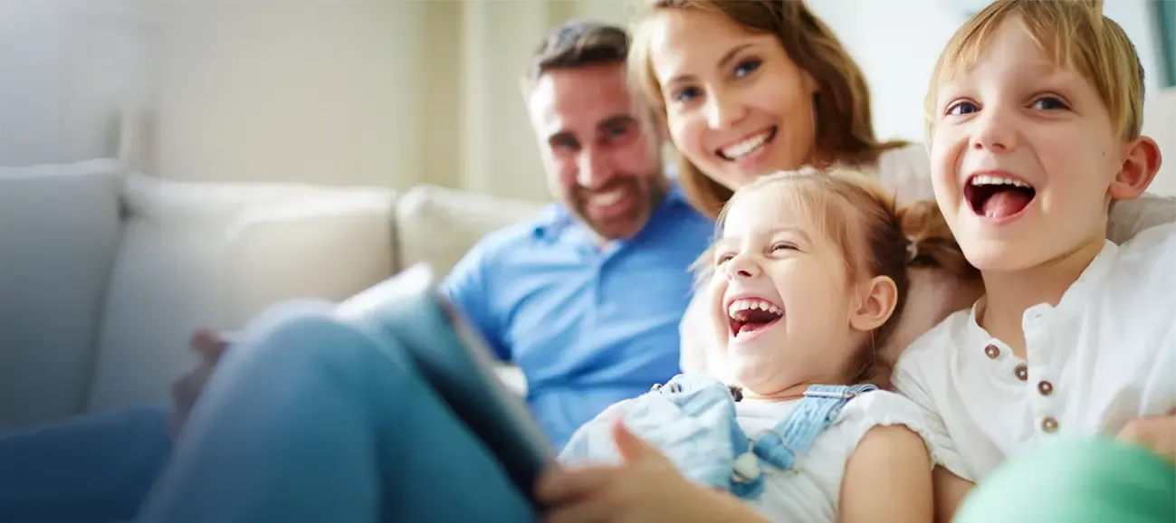 Smiling family